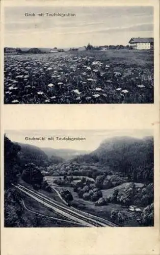 Ak Valley in Oberbayern, Grub, Grubmühl, Teufelsgraben