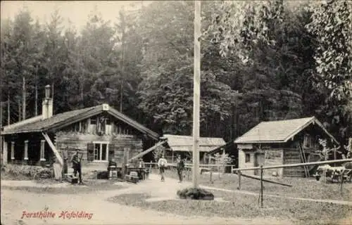 Ak Hofolding Brunnthal in Oberbayern, Forsthütte