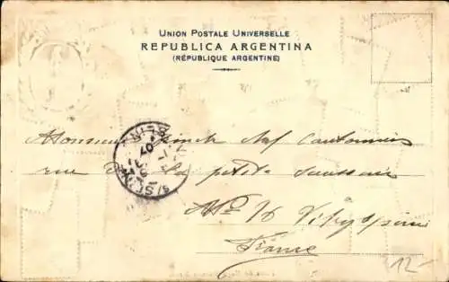 Präge Briefmarken Ak Buenos Aires Argentinien, Plaza de Mayo