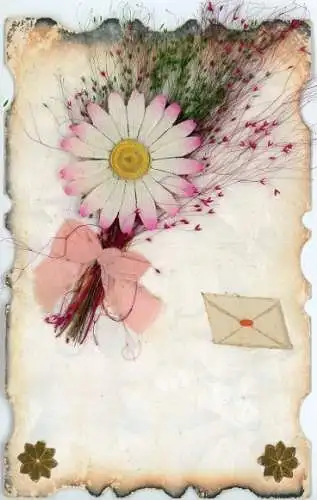 Material Ak Blumen aus Stoff, Echte Pflanzen, Stoffschleife