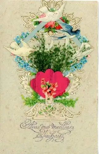 Material Ak Tauben, Echte Pflanzen, Blumen