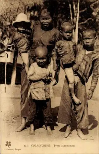 CPA Cochinchine Vietnam, Types d'Annamites