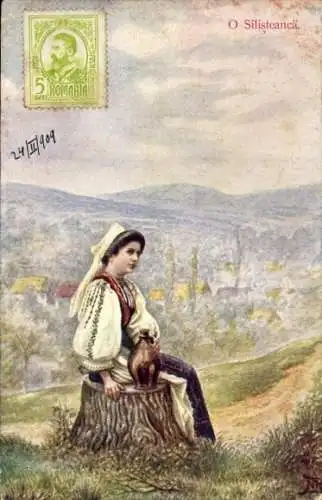 Ak O Silisteancă, Frau in Tracht