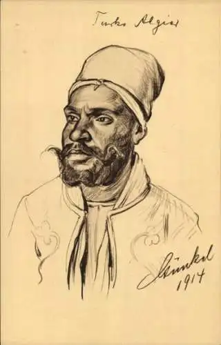 Künstler Ak Günkel, Turko Algier, 1914