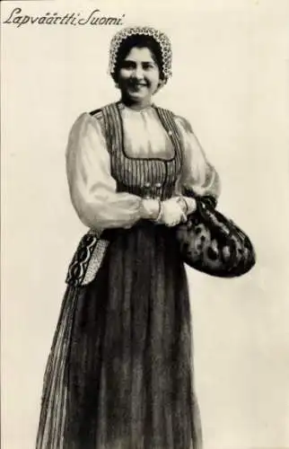 Ak Finnland, Junge Frau in Volkstracht, Porträt