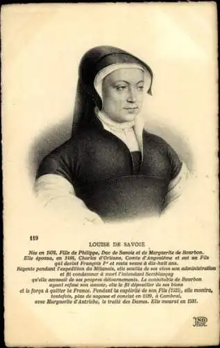 Ak Luise von Savoyen, Herzogin von Angoulême