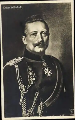Ak Kaiser Wilhelm II., Porträt in Uniform