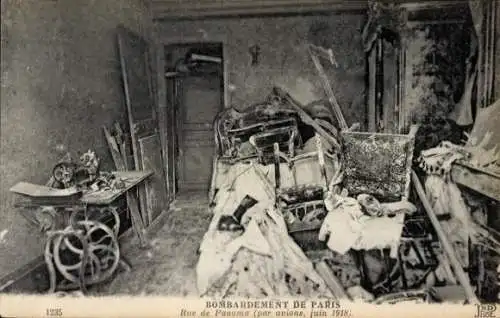 Ak Bombardement von Paris, Panama Straße Juni 1918