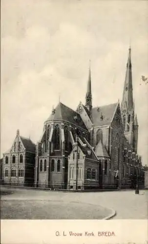 Ak Breda Nordbrabant Niederlande, O. L. Vrouw Kerk, BREDA.