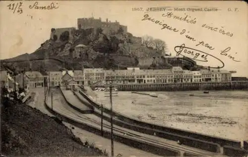 Ak Gorey Kanalinsel Jersey, Mont Orgueil Castle