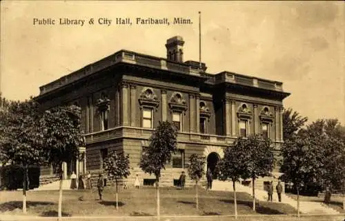 PC Faribault Minnesota USA, Public Library & City Hall