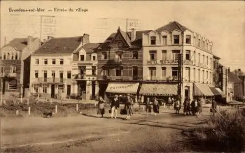Ak Bredene Breedene Westflandern, Straßenansicht, Hotel