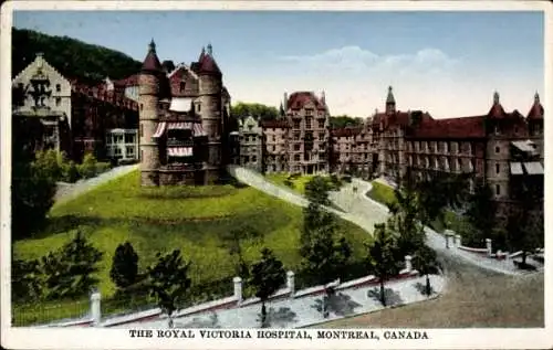 Ak Montreal Québec Kanada, Royal Victoria Hospital, historische Architektur, grüne Wiesen