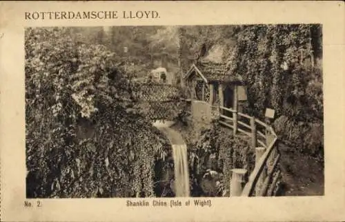 Ak Shanklin Isle of Wight England, Shanklin Chine, Rotterdamsche Lloyd