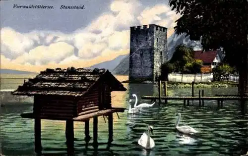 Ak Stansstad Kanton Nidwalden, Vierwaldstätter See, Wachtturm