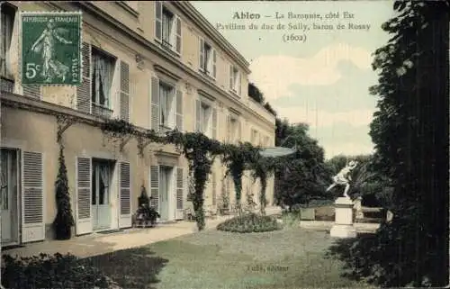 CPA Ablon Val de Marne, La Baronnie, côté Est Pavillon du duc de Sully, baron de Rosny