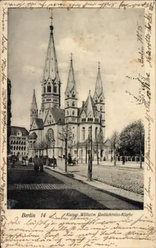 Ak Berlin Charlottenburg, Kaiser Wilhelm Gedächtnis Kirche