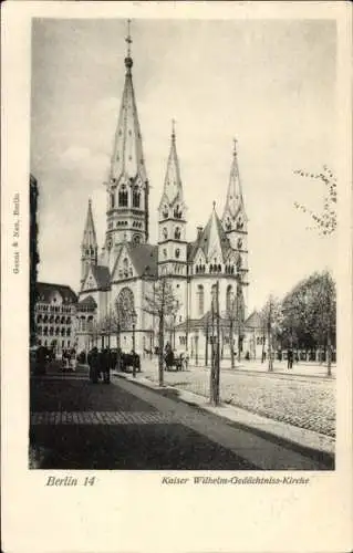 Ak Berlin Charlottenburg, Kaiser Wilhelm Gedächtnis Kirche