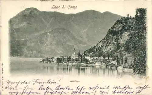 Ak Varenna Lombardia, Lago di Como, Berglandschaft,  Seeansicht, 