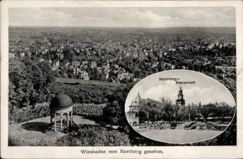 Ak Wiesbaden in Hessen, Gesamtansicht, Neroberg Restaurant