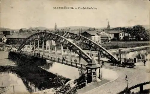 Ak Saarbrücken im Saarland, Friedrichbrücke