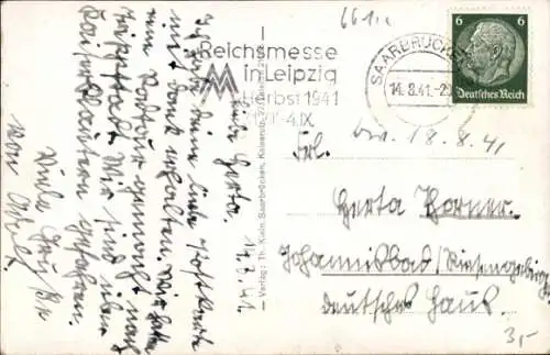 Ak St. Johann Saarbrücken im Saarland,  St. Johanner Markt, Brunnen, r Stil