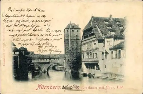 Ak Nürnberg in Mittelfranken, Henkerturm, Bayrischer Hof