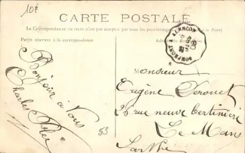 Ak Pre-en-Pail Mayenne, Vestiges du vieux Chateau