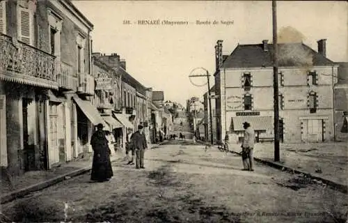 Ak Renaze Mayenne, Route de Segre