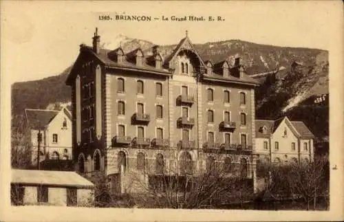 Ak Briançon Briancon Hautes-Alpes, Le Grand Hotel, Berglandschaft, alte 