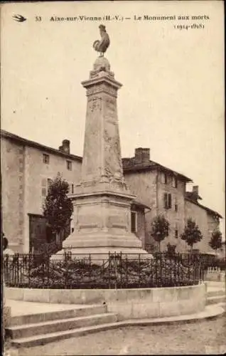 Ak Aixe sur Vienne Haute Vienne, Le Monument aux morts