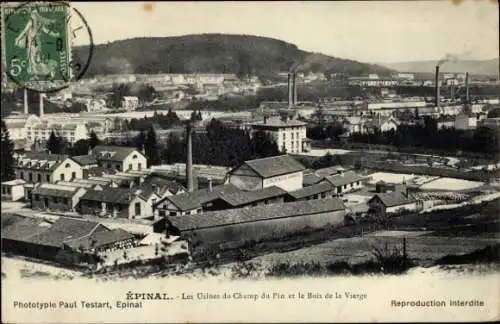 Ak Épinal Lothringen Vosges, Fabriken des Champ du Pin und Bois de la Vierge, alte Industrieansic
