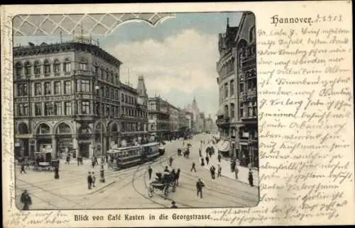 Ak Hannover in Niedersachsen, Café Kasten, Georgstraße