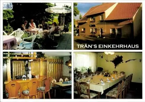 Ak Spittwitz Göda in der Oberlausitz, Trän's Einkehrhaus, Innenansicht, Terrasse
