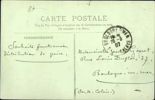 Ak Honfleur Calvados, Alte Häuser