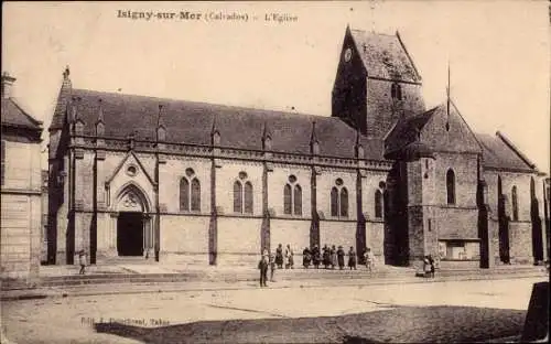 Ak Isigny sur Mer Calvados, Kirche