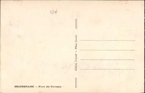 Ak Beaurepaire Isère, Place des Terreaux