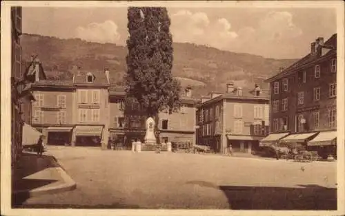 Ak Allevard les Bains Isère, Platz, Kirche