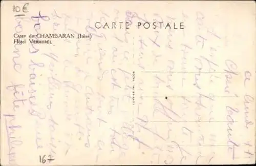Ak Chambaran Isère, Hotel Vermorel
