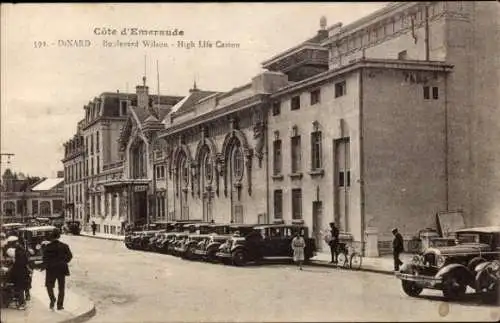 Ak Dinard Ille et Vilaine, Boulevard Wilson, High Life Casino, Côte d'Emeraude, 1920er Jahre Auto