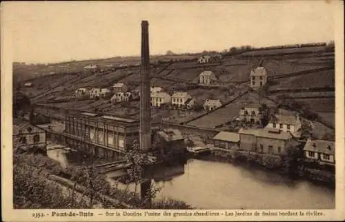 CPA Pont de Buis lès Quimerch Finistère, Usine