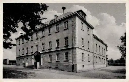 Ak Ohorn Sachsen, Rathaus mit Ratskeller, Straßensicht