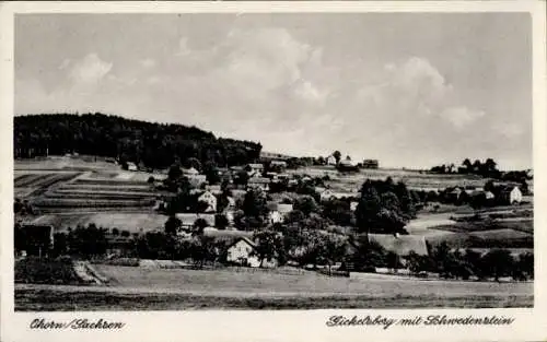 Ak Ohorn in Sachsen, Gickelsberg mit Schwedenstein