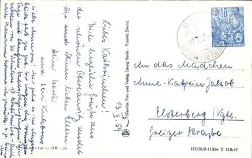 Ak Ohorn in Sachsen, Gickelsberg mit Schwedenstein