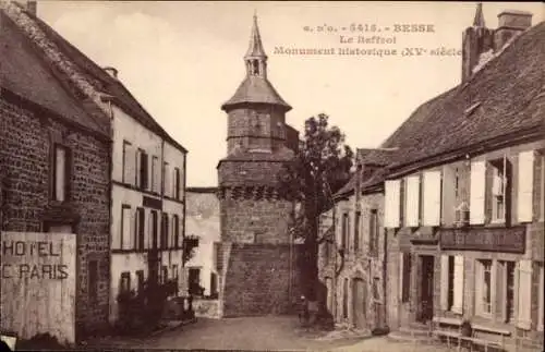 Ak Besse Edermünde in Hessen, Monument historique, Le Beffrol, 15. Jahrhundert, Hotel C Paris