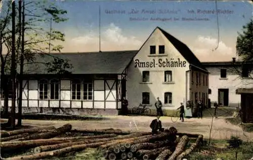 Ak Bischofswerda in Sachsen, Gasthaus Zur Amsel Schänke, Richard Richter, Ausflugsort, Bischofswe