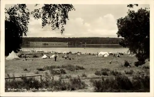 Ak Altenhof Schorfheide am Werbellinsee, Zelte, Werbellinsee, Süßer Winkel