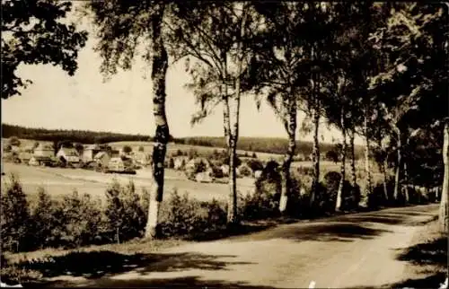 Ak Sohl Bad Elster im Vogtland, Landschaftsaufnahme, Baumreihe, Dörfliche Architektur