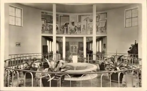Ak Bad Liebenstein im Thüringer Wald, Heinrich Mann Sanatorium, Empfangshalle