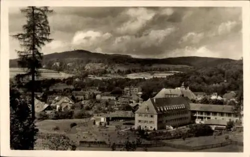 Ak Bad Liebenstein im Thüringer Wald, Panoramablick, Hügel, Gebäude, Bäume, Wolken